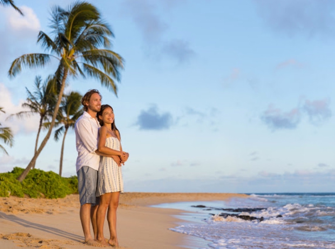 Couple on a Kauai Beach
