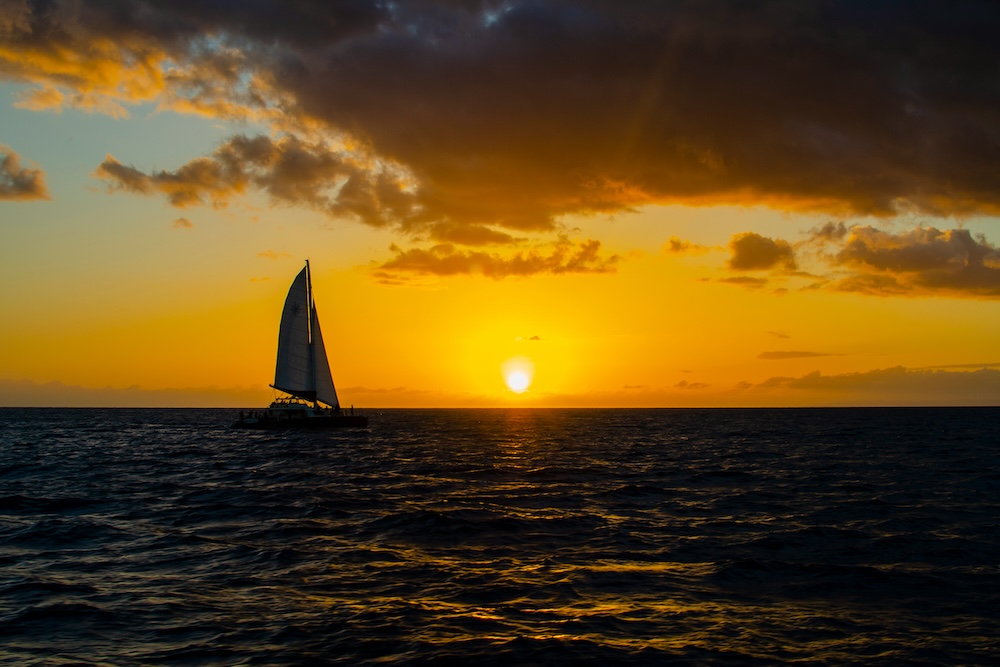 Sunset sail in Hawaii