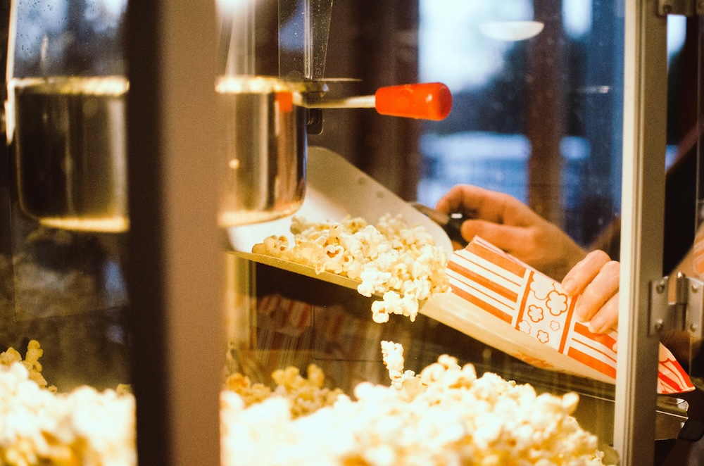 Popcorn at a movie theater
