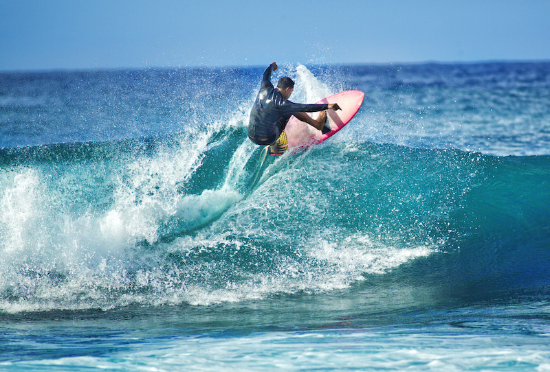 Surfing Kauai